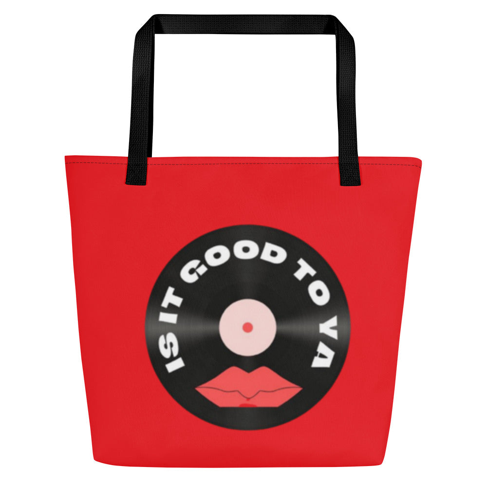 Is It Good To Ya All-Over Print Large Tote Bag