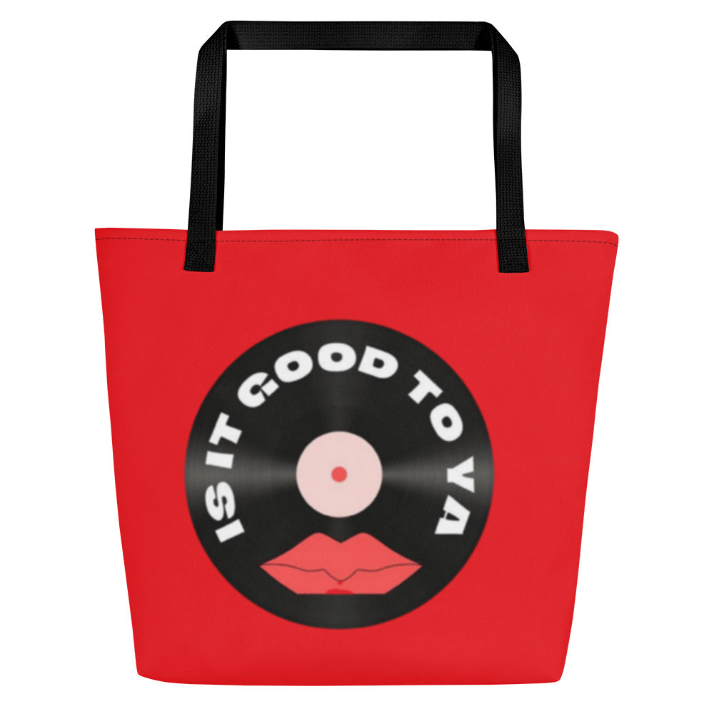 Is It Good To Ya All-Over Print Large Tote Bag