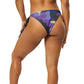 Purple Camo All-over print recycled string bikini bottom