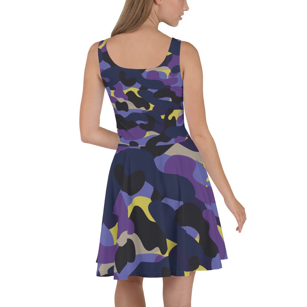 Purple Camo Skater Dress