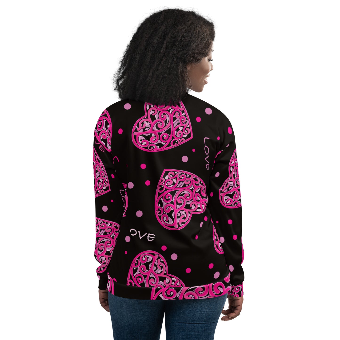 Love Heart Women's Bomber Jacket