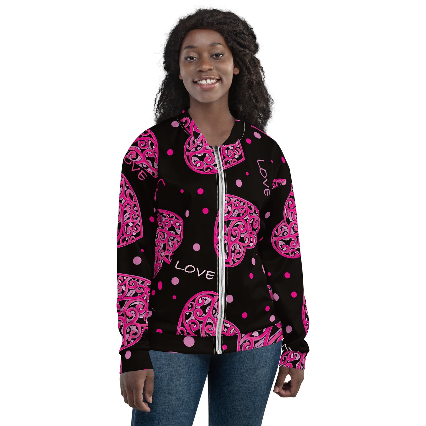 Love Heart Women's Bomber Jacket