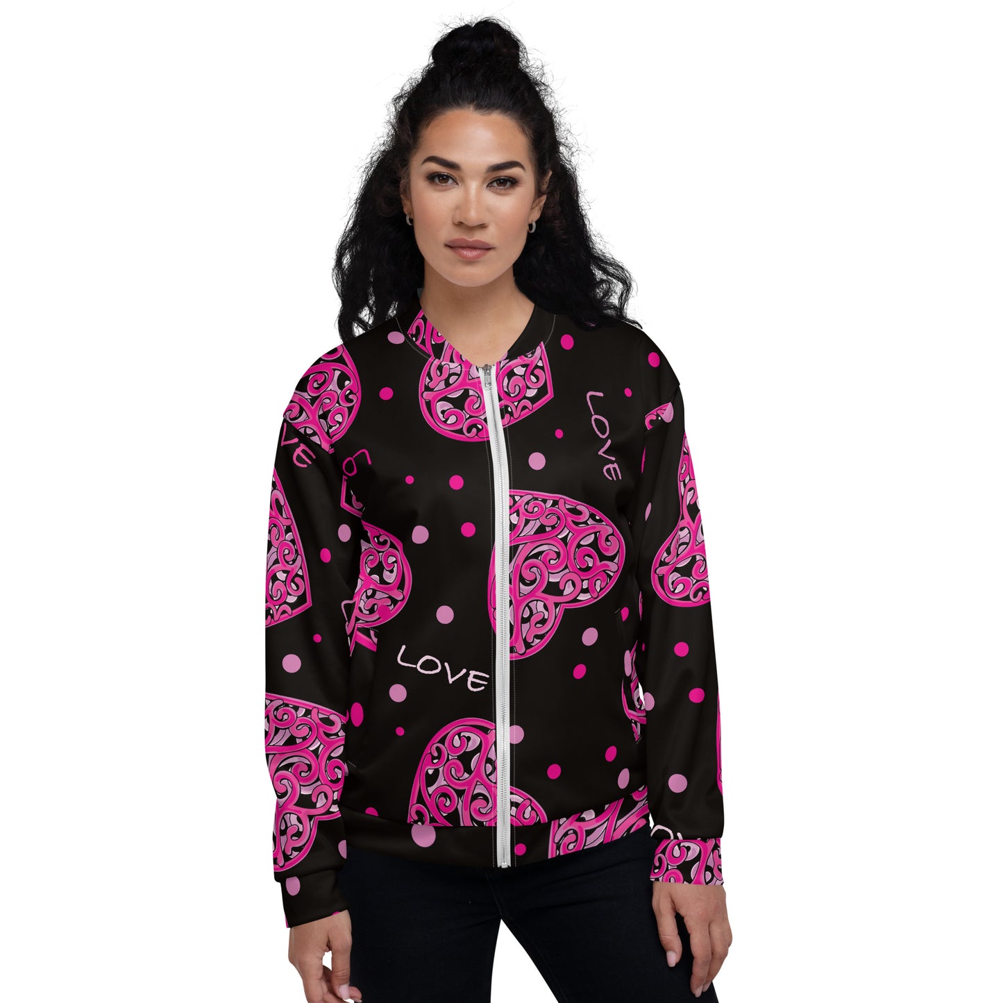 Love Heart Women's Bomber Jacket