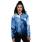 Ice Blue Unisex Bomber Jacket