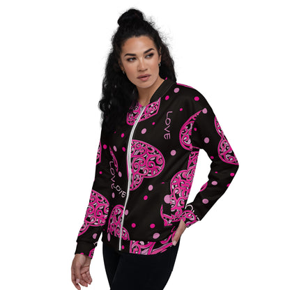 Love Heart Women's Bomber Jacket