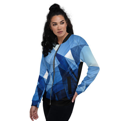 Ice Blue Unisex Bomber Jacket