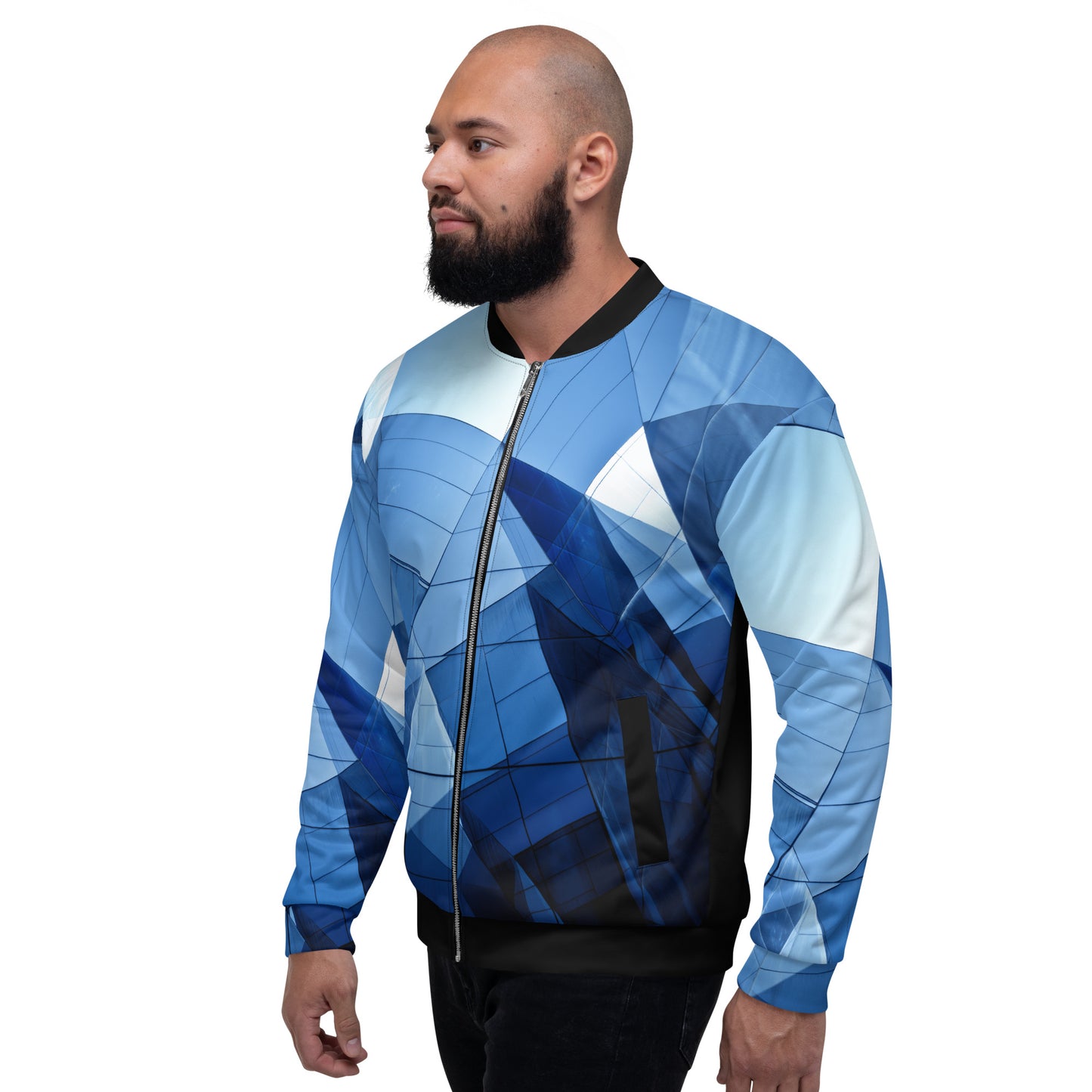 Ice Blue Unisex Bomber Jacket