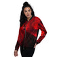 Crimson Red Unisex Bomber Jacket