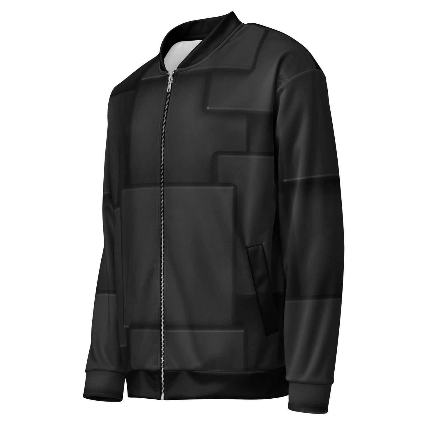 Black Square Unisex Bomber Jacket