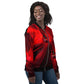 Crimson Red Unisex Bomber Jacket