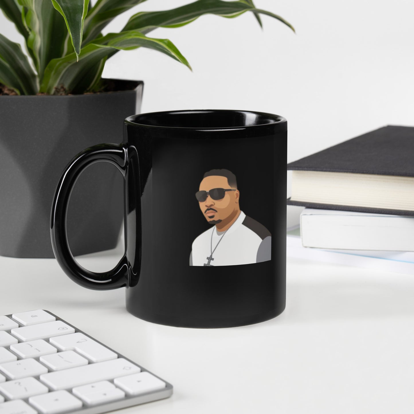 Printed Black Glossy Mug