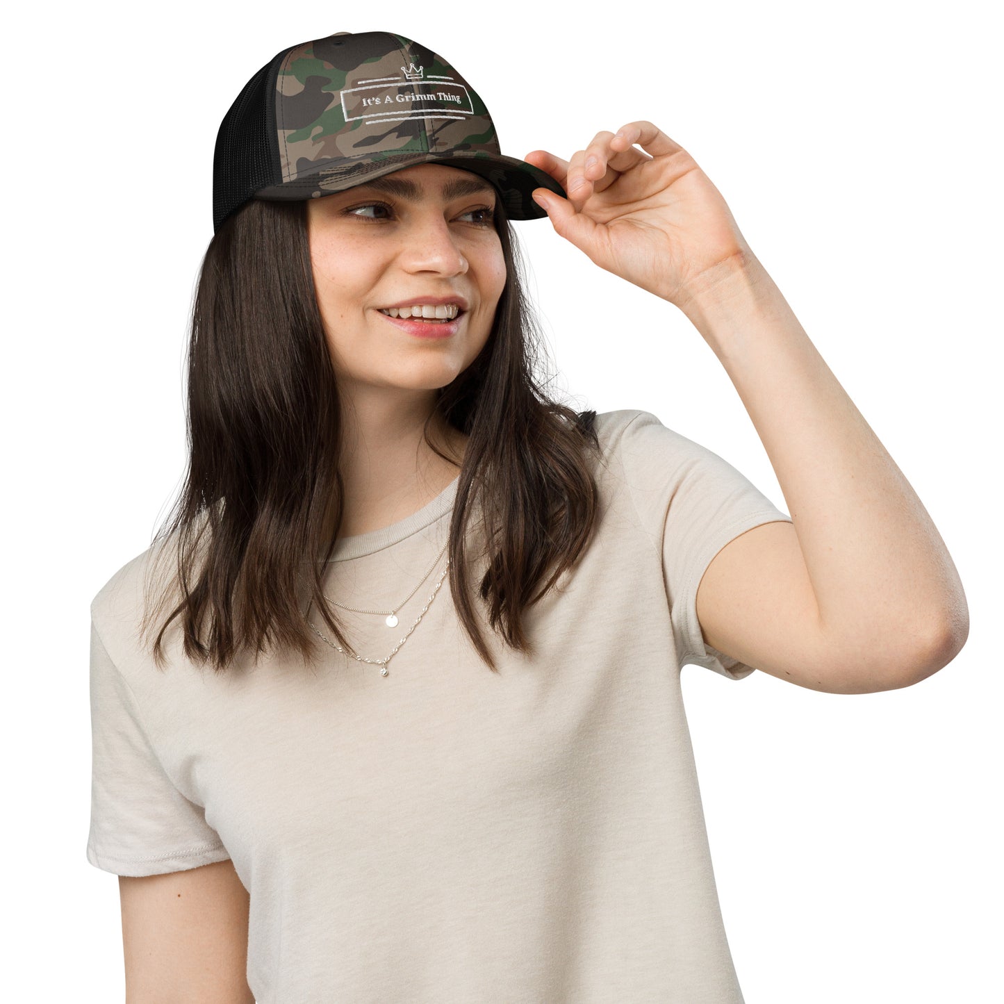 It's A Grimm Thing Camouflage trucker hat