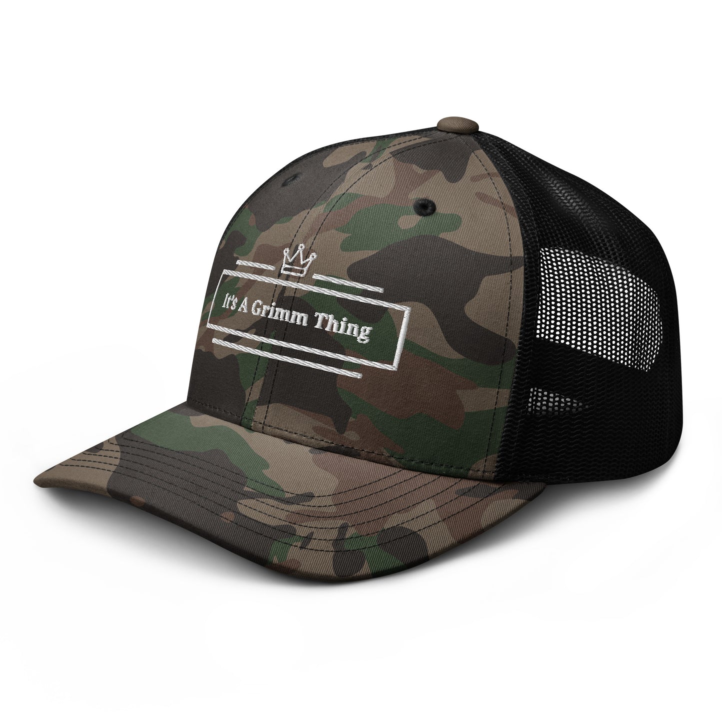 It's A Grimm Thing Camouflage trucker hat