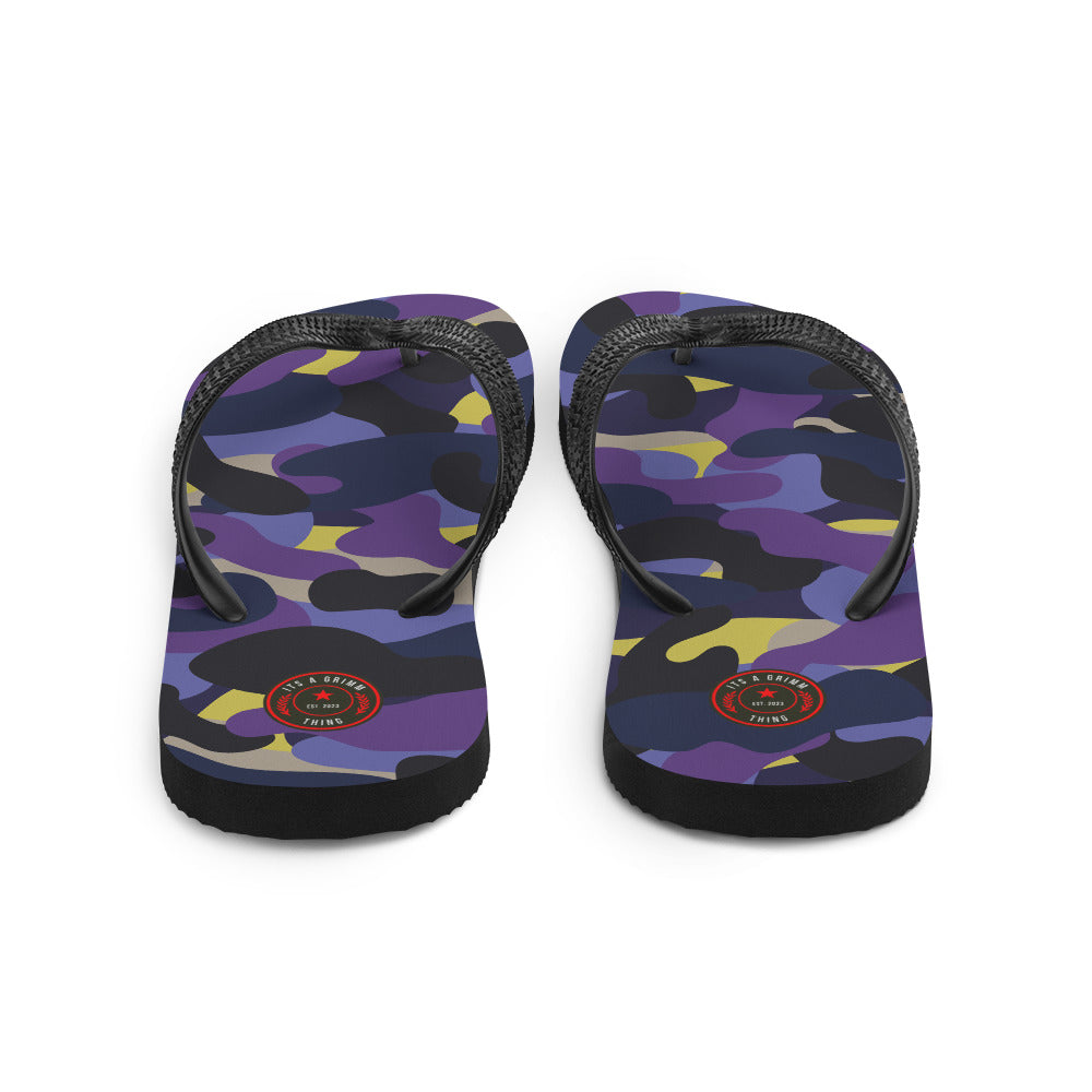 Purple Camo Flip-Flops