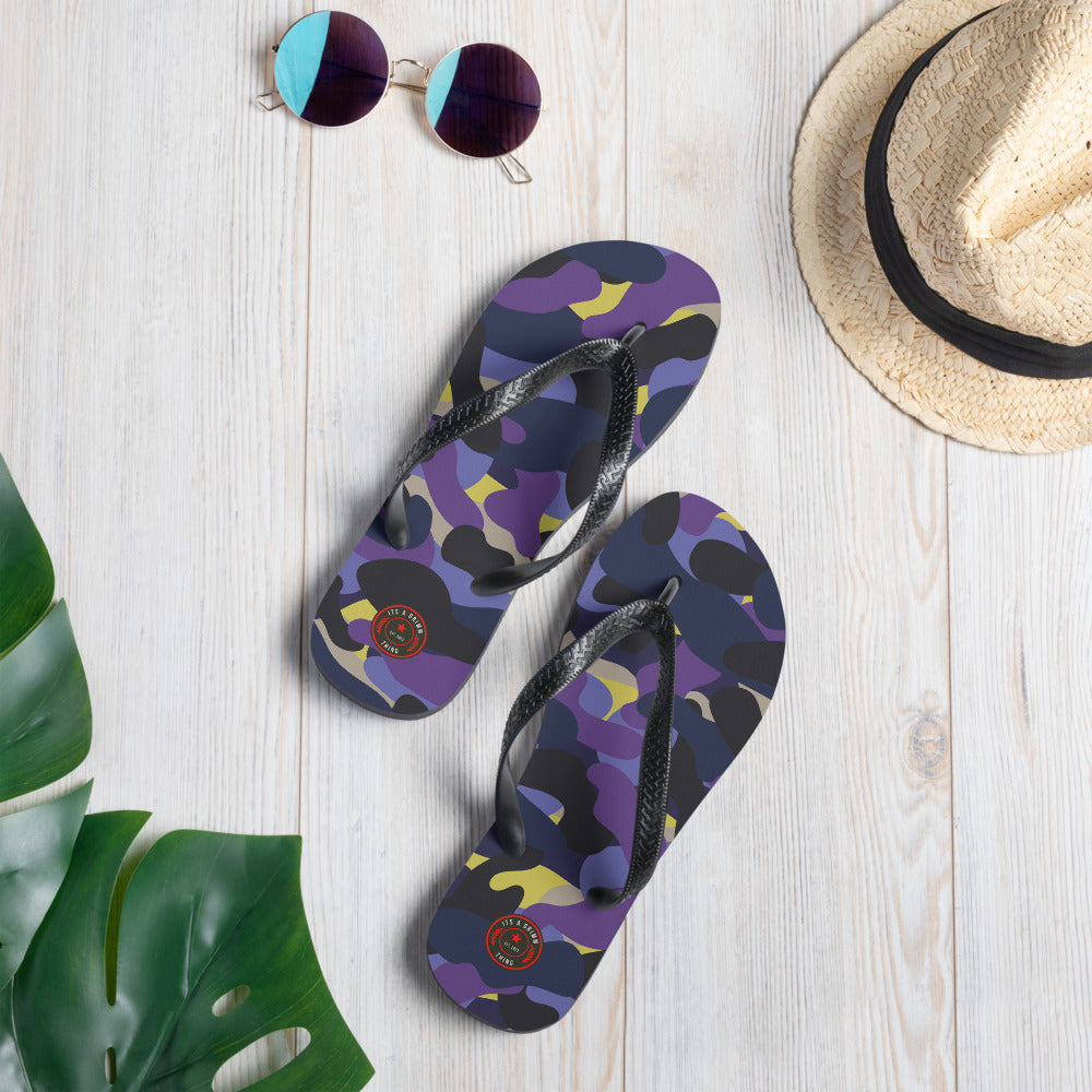 Purple Camo Flip-Flops