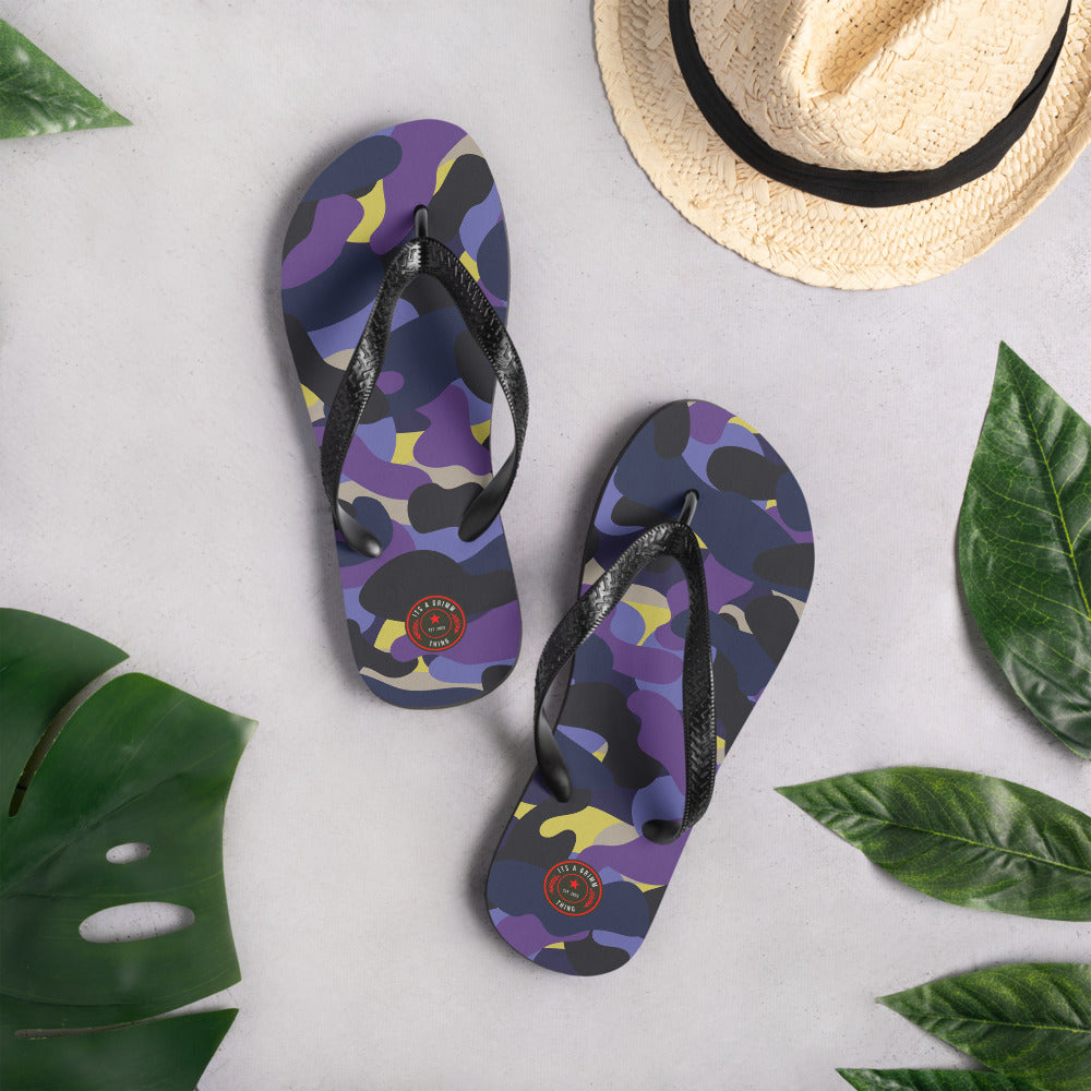 Purple Camo Flip-Flops