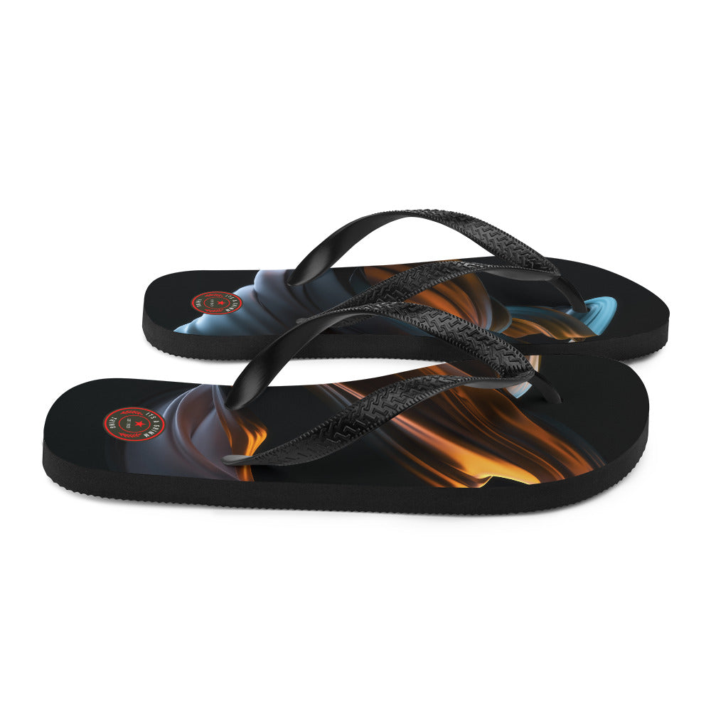 Black Illusion Flip-Flops