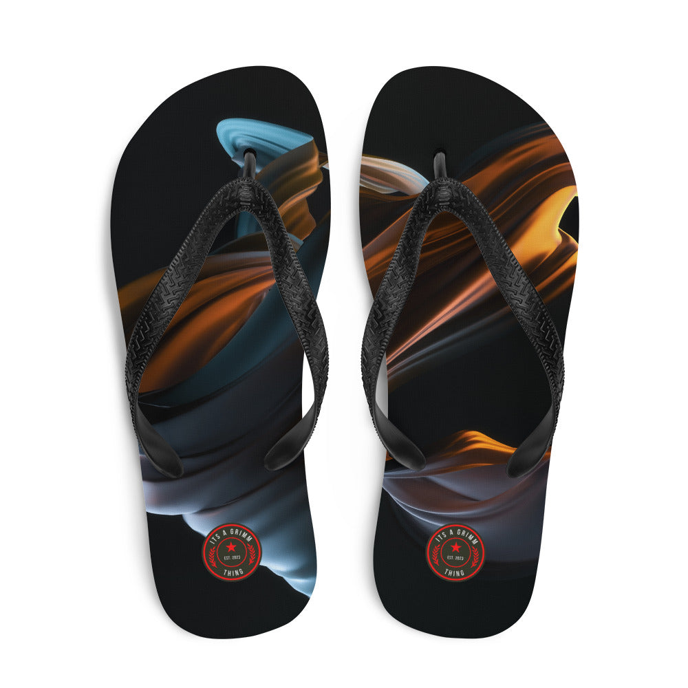 Black Illusion Flip-Flops