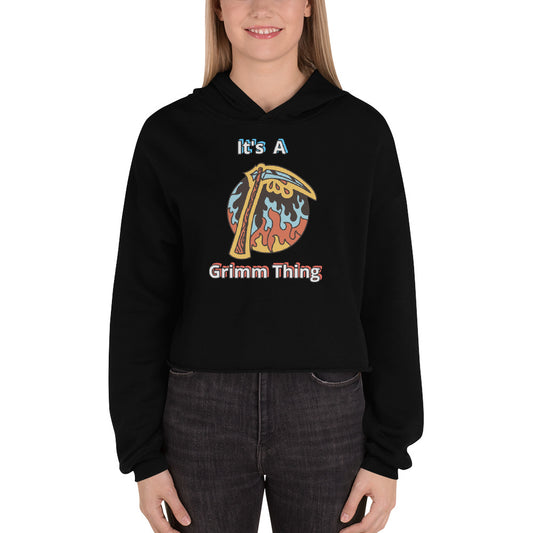 It's A Grimm Thing Crop Hoodie