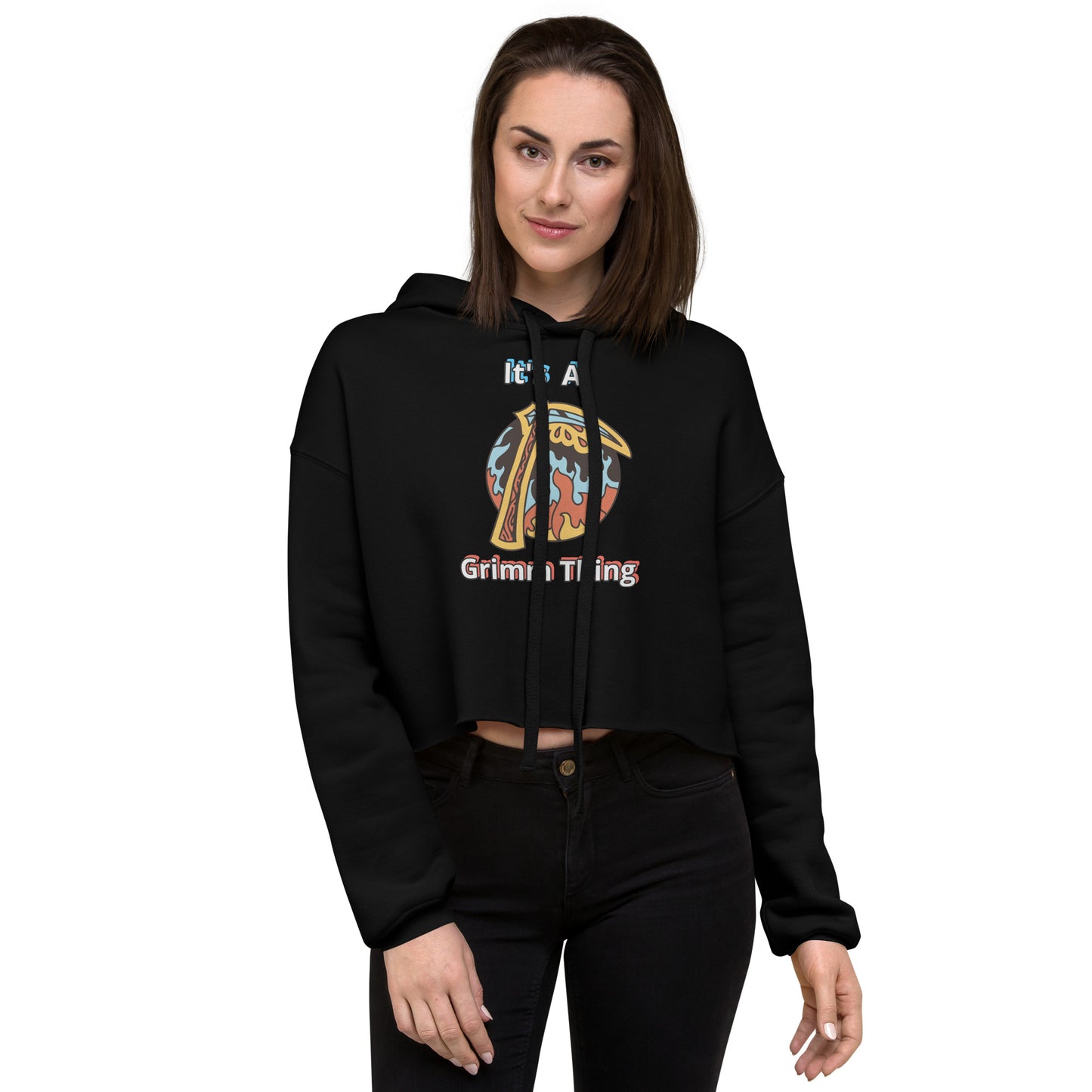 It's A Grimm Thing Crop Hoodie