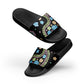 Black Flower Women's slides