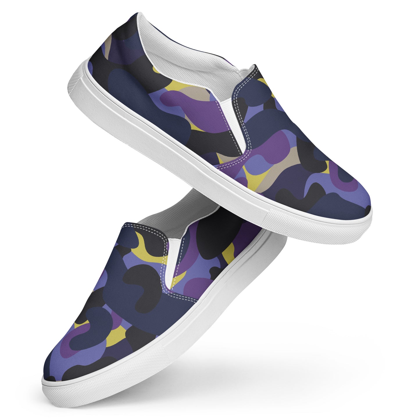 Purple Camo Women’s slip-on canvas shoes