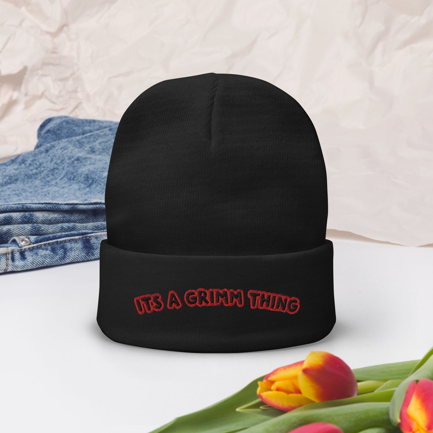 It's A Grimm Thing Embroidered Beanie